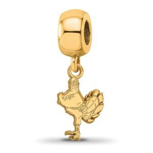 14k Gold Plated Silver Virginia Tech Small Dangle Bead Charm